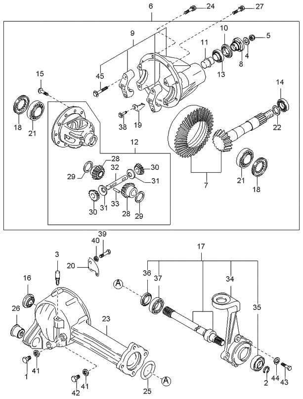 Kia 0K01127200 Differential Assembly