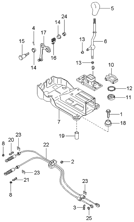 Kia 4372038511 Lever Assembly-Gear Shift
