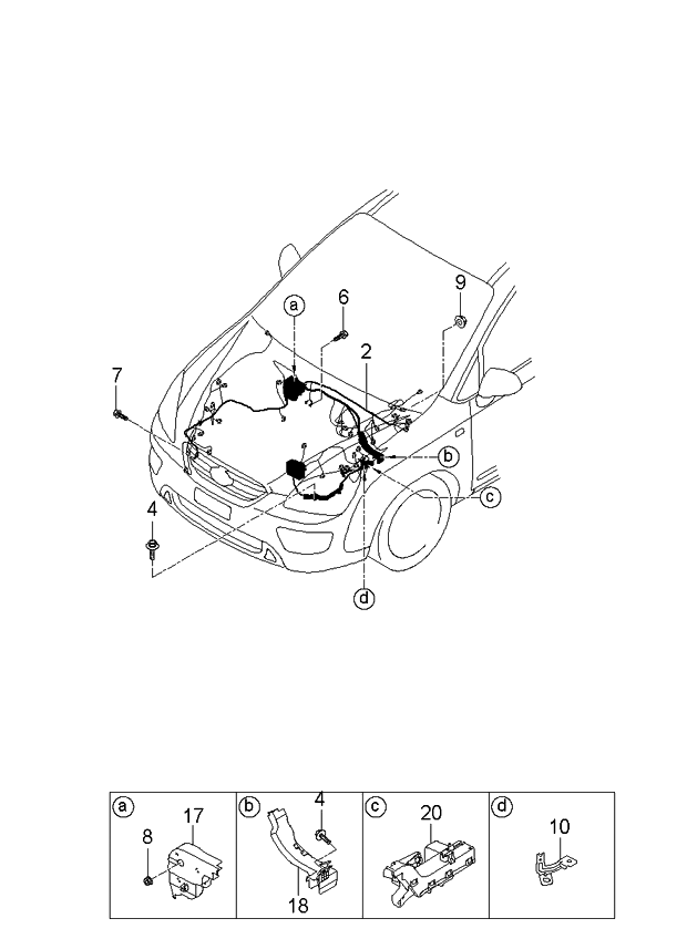 Kia 914661D400 Wiring Assembly-Control
