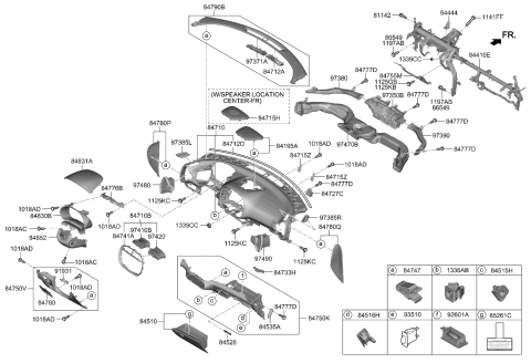 2021 Kia Soul Panel Assembly-Center Fa Diagram for 84740K0000WK