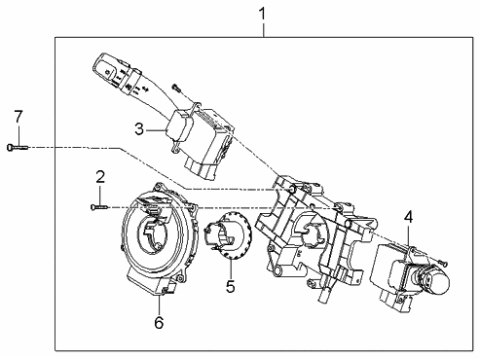 2004 Kia Spectra Switch Assembly-Multifunction Diagram for 934102F110