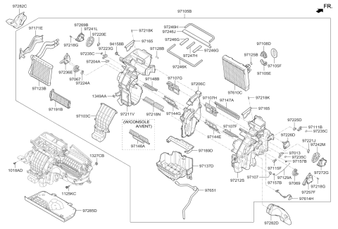 2019 Kia Niro Arm-Ventilator Door Diagram for 97224G2100