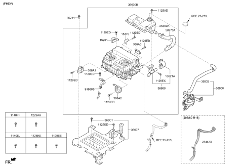 2019 Kia Niro Reservoir Tank Assembly Diagram for 25430G2800
