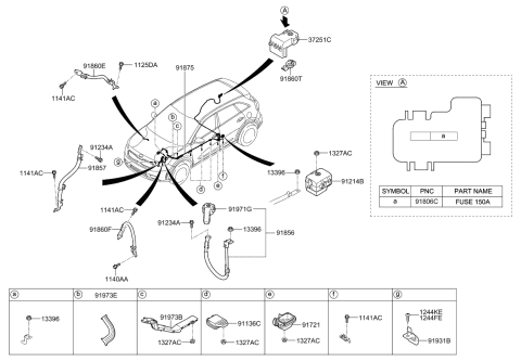 2019 Kia Niro Bracket-Wiring Mounting Diagram for 91931G5010