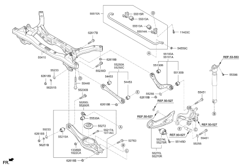 2019 Kia Niro Arm Complete-Rear Lower Diagram for 55210G2100