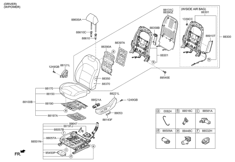 2019 Kia Niro Switch Assembly-Power Front Diagram for 88540F2100