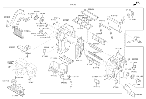 2013 Kia Cadenza Core Assembly-Heater Diagram for 971383S000