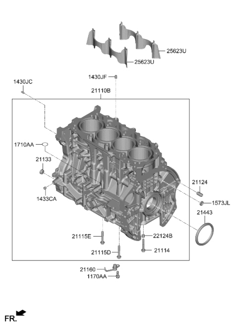 2023 Kia Sportage Cylinder Block Diagram