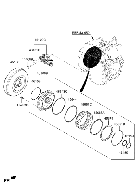 2023 Kia Sportage Oil Pump & Torque Converter-Auto Diagram