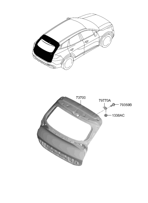 2024 Kia Sportage Tail Gate Diagram
