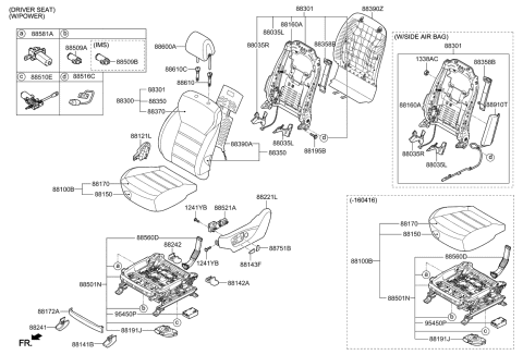 2015 Kia Sorento Front Left Sab Module Assembly Diagram for 88910C6500