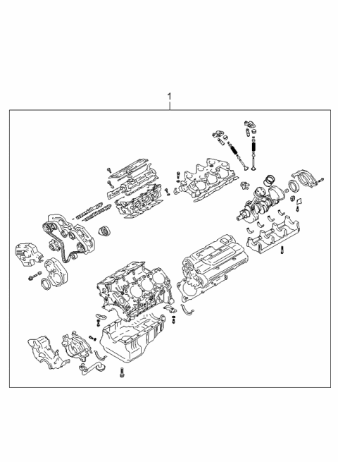 2003 Kia Sedona Short Engine & Gasket Set Diagram 1