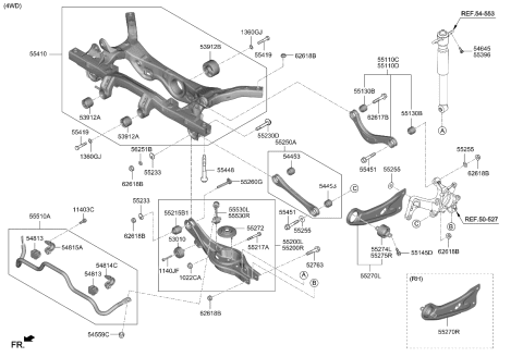 2024 Kia Seltos Arm Assembly-Rr UPR,LH Diagram for 55120J9500