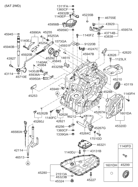 2009 Kia Forte Auto Transmission Case Diagram 7
