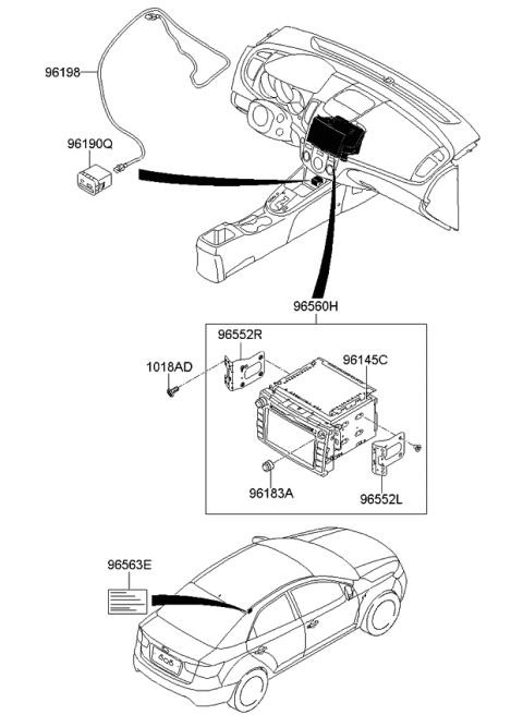 2011 Kia Forte Cable Assembly-Usb Diagram for 961981M000