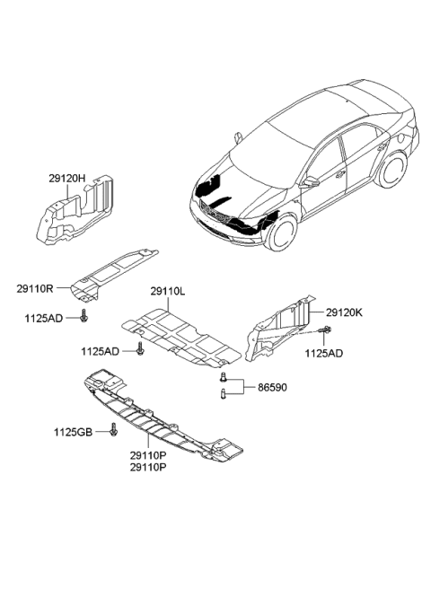 2012 Kia Forte Koup Under Cover Diagram