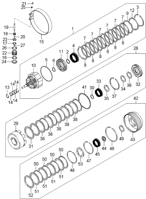 2003 Kia Sorento Snap-Ring Diagram for 455234C000