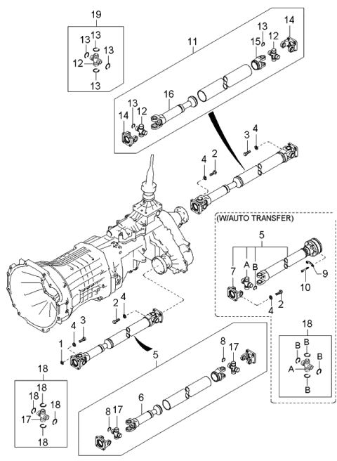 2005 Kia Sorento Joint Assembly-Sliding Diagram for 0K0AF25120A