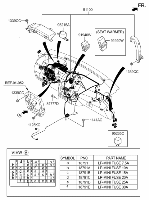 2009 Kia Sorento Wiring Assembly-Main Diagram for 911001U101