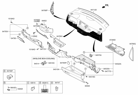 2018 Kia Sedona Switch Assembly-Trunk Lid Diagram for 93750A9000BND