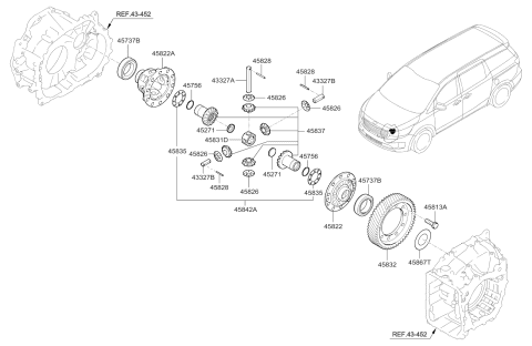 2017 Kia Sedona Transaxle Gear-Auto Diagram 2