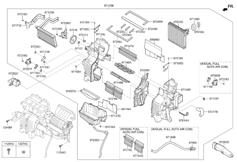 2021 Kia Sedona Core & Seal Assembly-Heater Diagram for 97138A9000