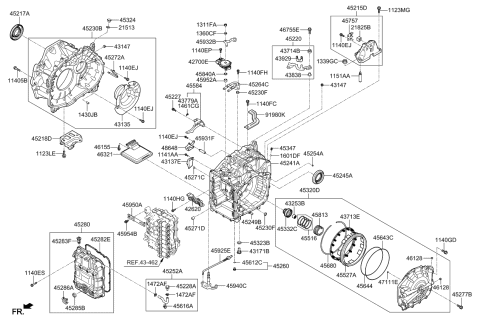 2020 Kia Sedona Auto Transmission Case Diagram