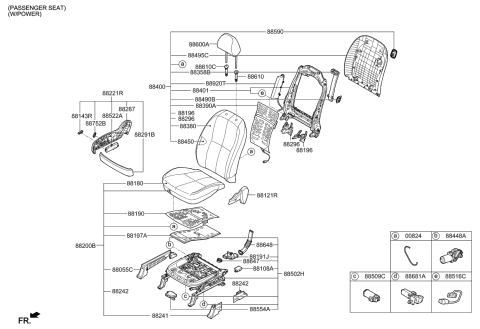 2021 Kia Sedona Front Right Sab Module Assembly Diagram for 88920A9500