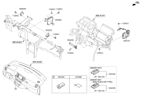 2021 Kia Sedona Module Assembly-Smart Key Diagram for 95480A9050