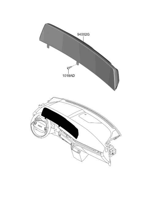 2024 Kia EV6 CLUSTER ASSY-INSTRUM Diagram for 94003CV010