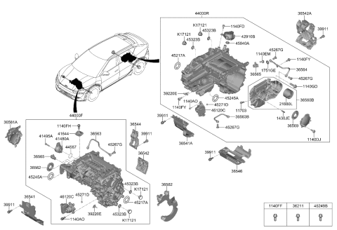 2022 Kia EV6 Traction Motor & Gdu Assy Diagram 1