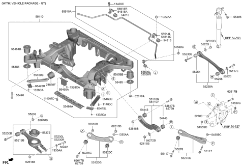 2024 Kia EV6 BAR-REAR CROSS MEMBE Diagram for 55495GI000
