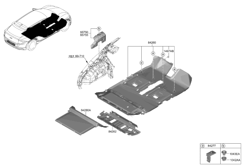 2022 Kia EV6 Hook-Car Mat Diagram for 842703W000WK