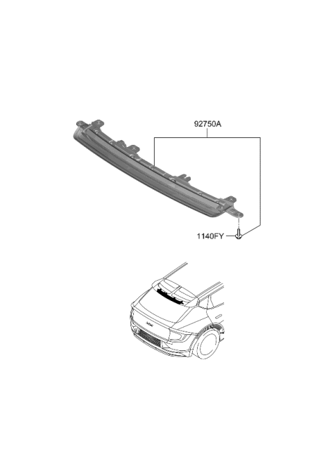 2022 Kia EV6 High Mounted Stop Lamp Diagram