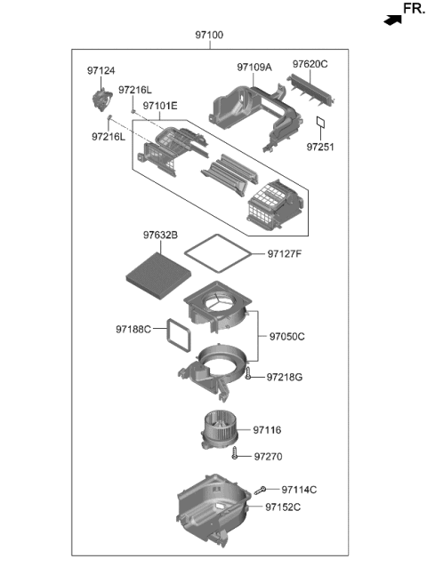 2024 Kia EV6 SEAL-INTAKE Diagram for 97127CV010