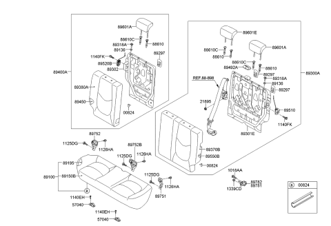 2012 Kia Soul Knob-Rear Seat Back Tilting Diagram for 893932K000WK