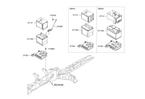2013 Kia Soul Insulation Pad-Battery Diagram for 371121J690