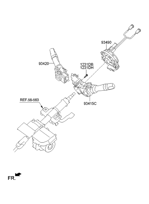 2013 Kia Soul Switch Assembly-Lighting Diagram for 934102M111