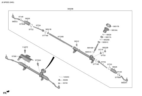 2020 Kia Telluride End Assembly-Tie Rod,RH Diagram for 56825M5000