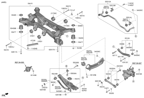 2022 Kia Telluride Bush-Rr Trailing Arm Diagram for 55274S8000