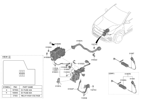 2020 Kia Niro EV Inlet-Combo Charger Diagram for 91667Q4900