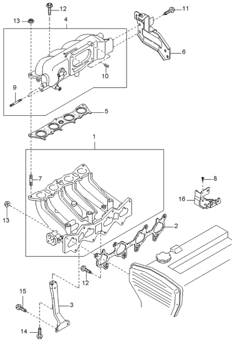 1997 Kia Sportage Intake Manifold Diagram