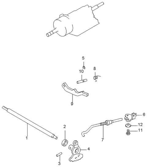 1999 Kia Sportage Manual Linkage System Diagram 1