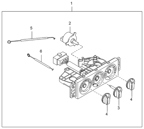1997 Kia Sportage Heater Control Assembly Diagram for 0K08061190B