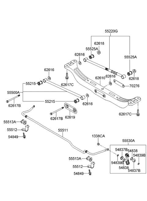 2007 Kia Spectra5 SX Reinforcement Diagram for 626532F000