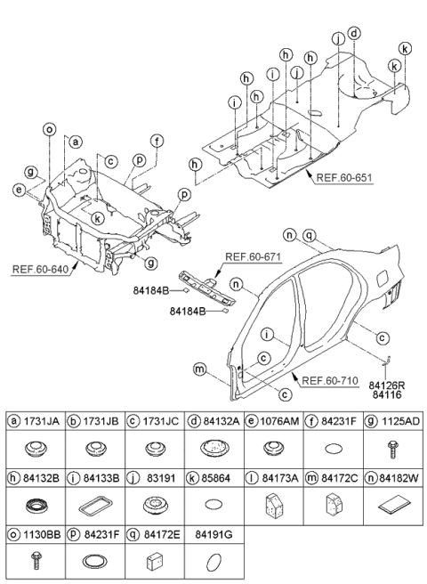 2007 Kia Spectra SX Isolation Pad & Floor Covering Diagram 2