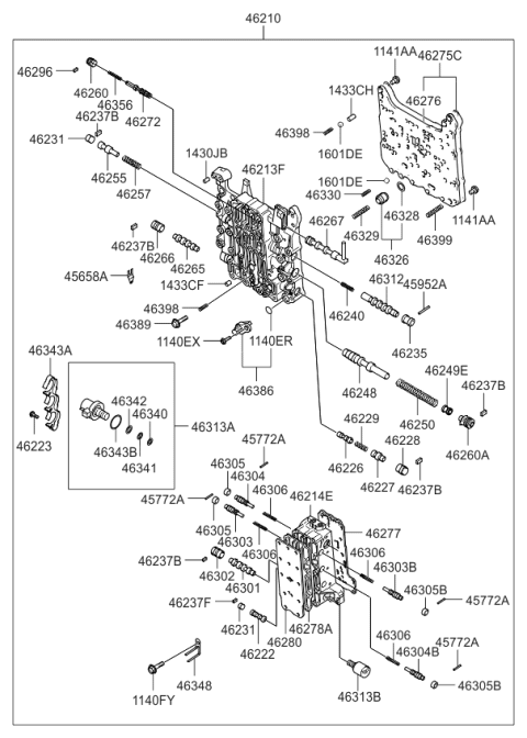 2010 Kia Sedona Screw Assembly-Adjusting Diagram for 462603A001