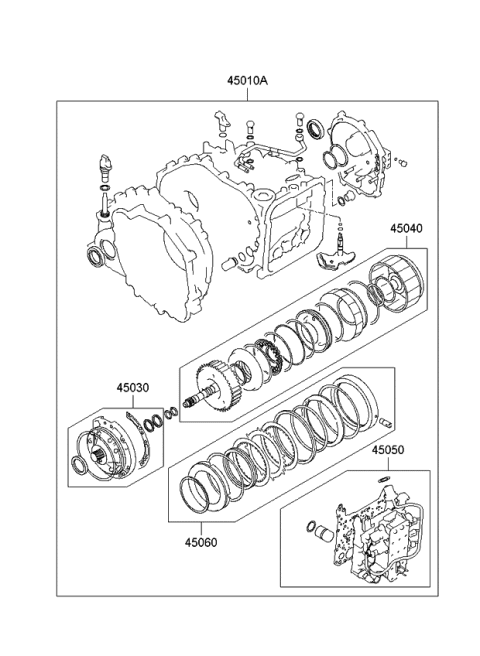 2014 Kia Sedona Seal Kit-Automatic Transaxle Oil Pump Diagram for 4503039B00