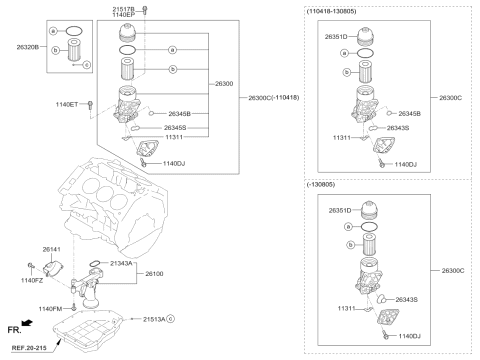 2007 Kia Sedona Front Case & Oil Filter Diagram 1