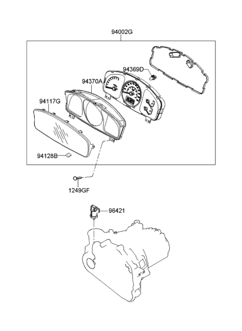 2006 Kia Sportage Cluster Assembly-Instrument Diagram for 940011F167